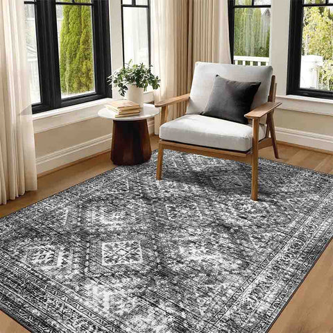 Vintage Washable Low Pile Area Rugs_6_x_9