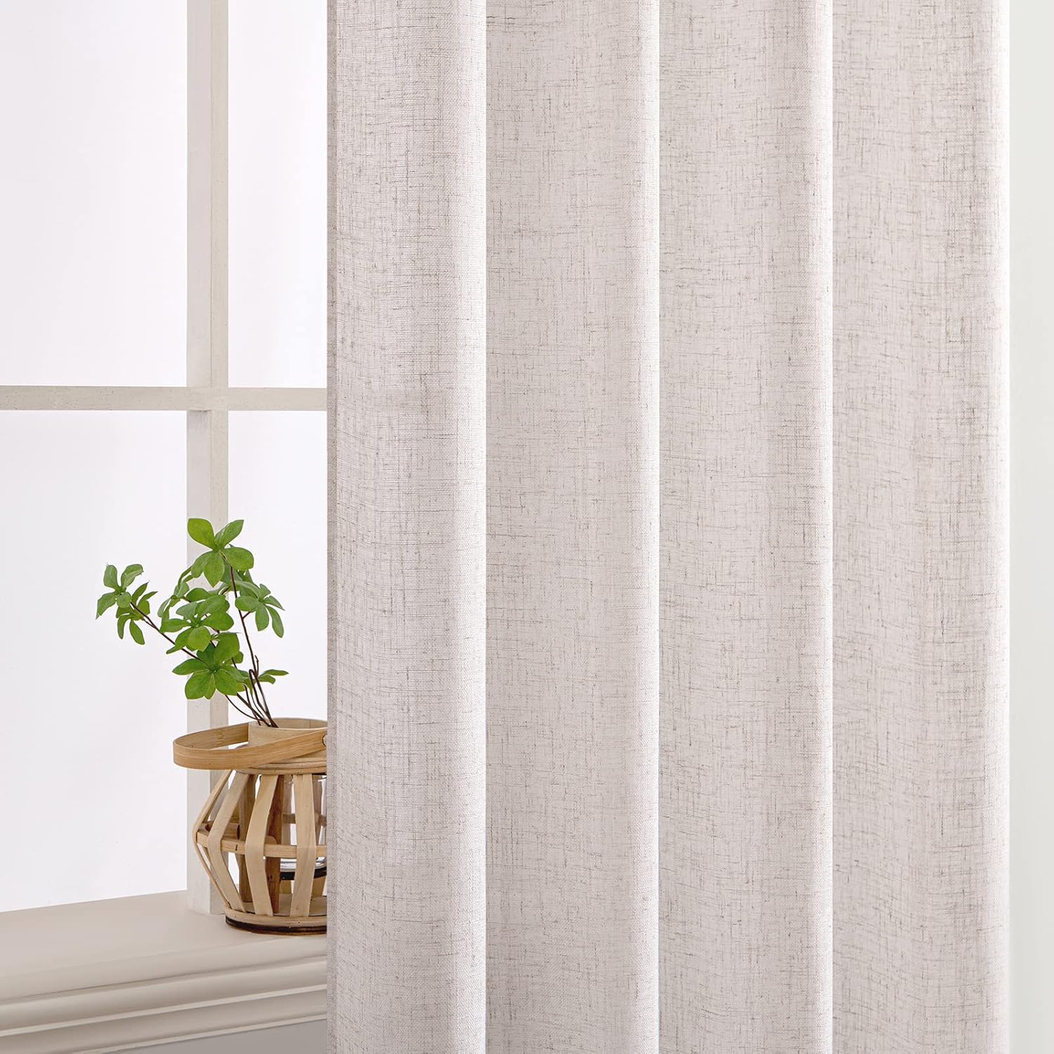 Linen Textured Window Drapes