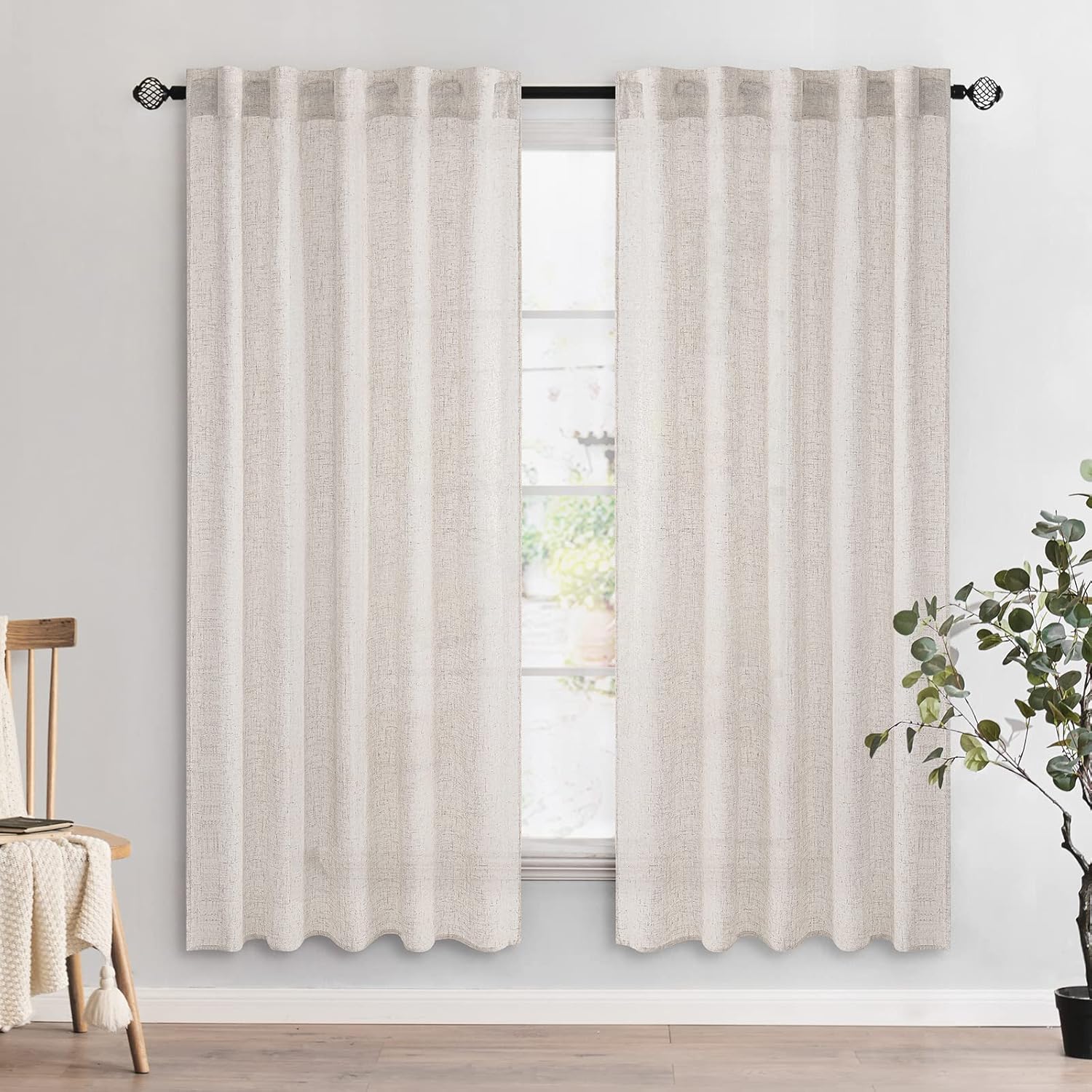 Linen Textured Window Drapes