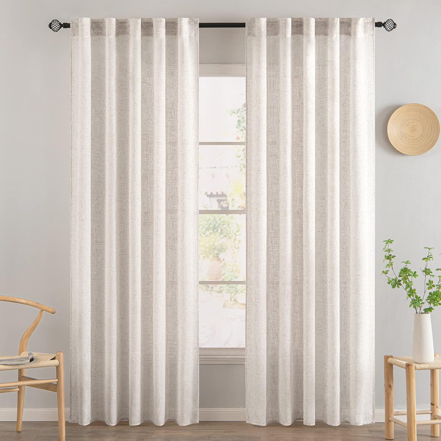 Linen Textured Window Drapes