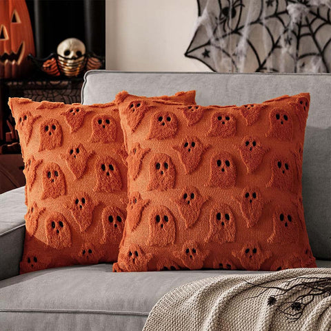 MIULEE Halloween Cute Ghost Spooky Pillow Covers