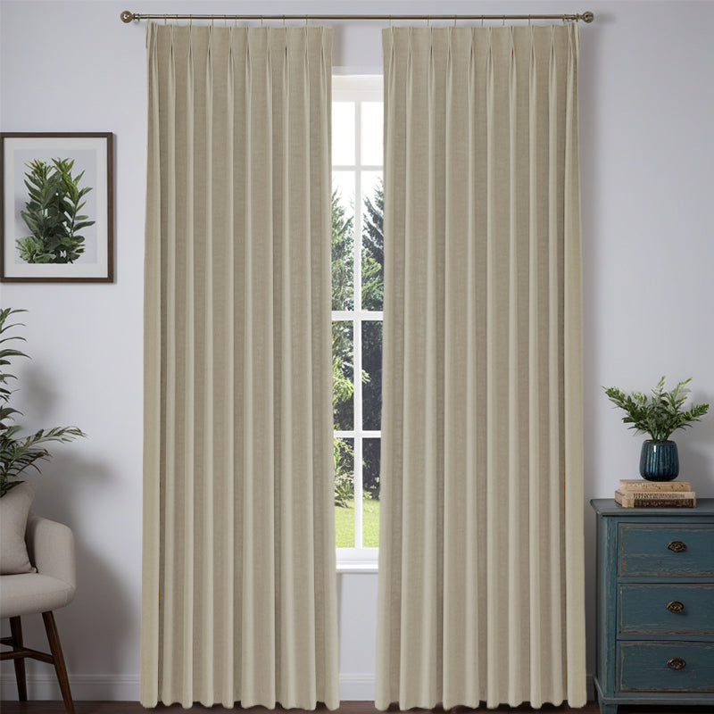 "Pure" Custom Heavyweight Linen Pleated Drape