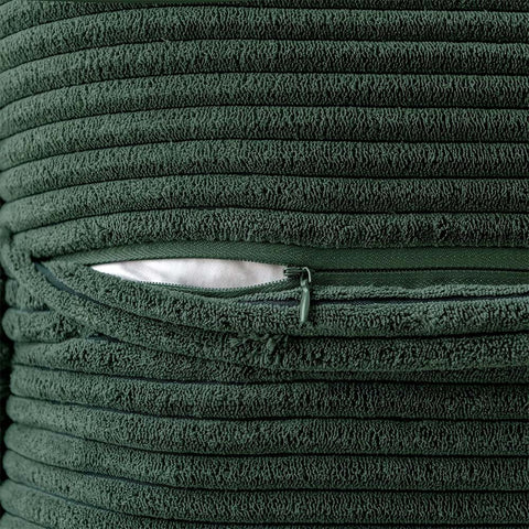 Christmas Decorative Boho Striped Textured Corduroy Pillow Covers