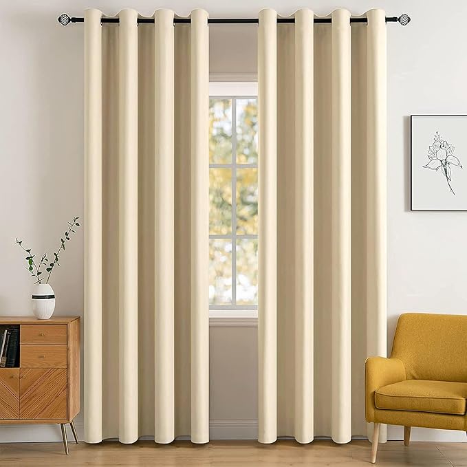 Free Shipping - MIULEE Room Darkening Thermal Insulated Blackout Curtains (2 Panels)