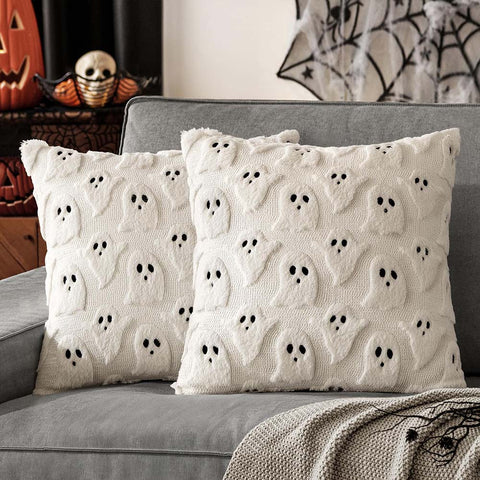 MIULEE Halloween Cute Ghost Spooky Pillow Covers