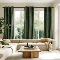 MIULEE Customized Velvet Luxury Blackout Curtains Thermal Insulated (2 Panels) - Back Tab & Rod Pocket