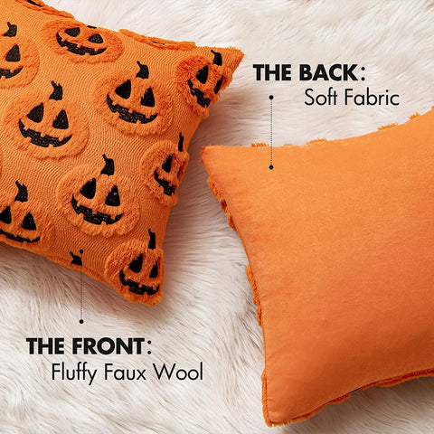 MIULEE Fall Halloween Pumpkin Pattern Pillow Covers