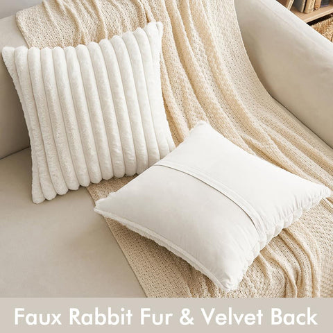 MIULEE Fur Pillow Covers