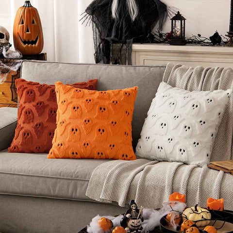 MIULEE Halloween Cute Ghost Spooky Pillow Covers