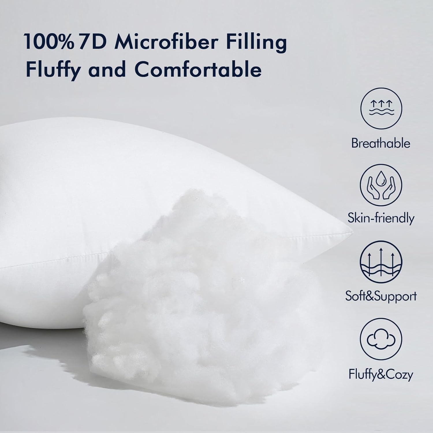 Hypoallergenic Premium Pillow Stuffer Sham Square
