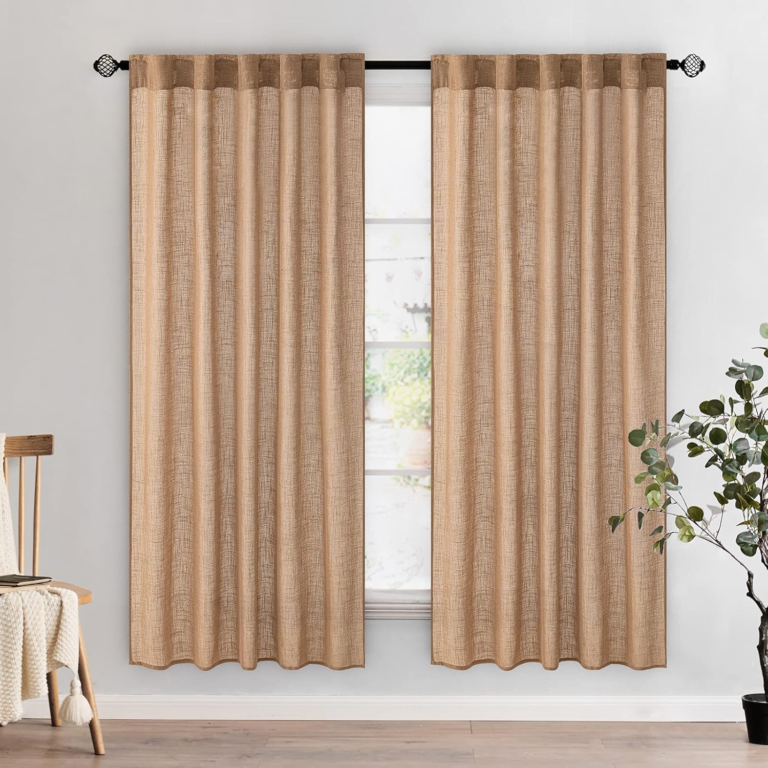 Linen Textured Window Drapes