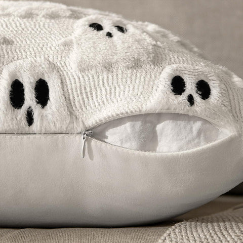 MIULEE Halloween Spooky White Ghost Pillow Covers