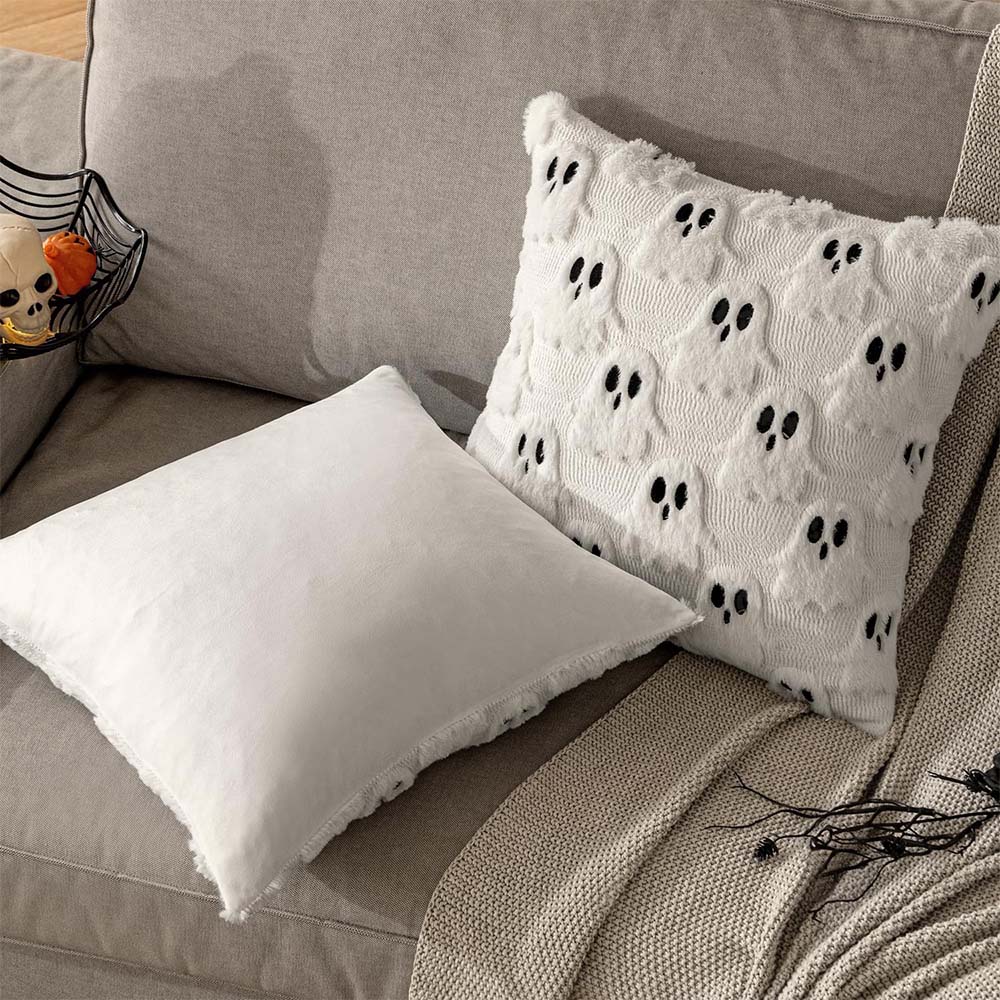 MIULEE Halloween Spooky White Ghost Pillow Covers