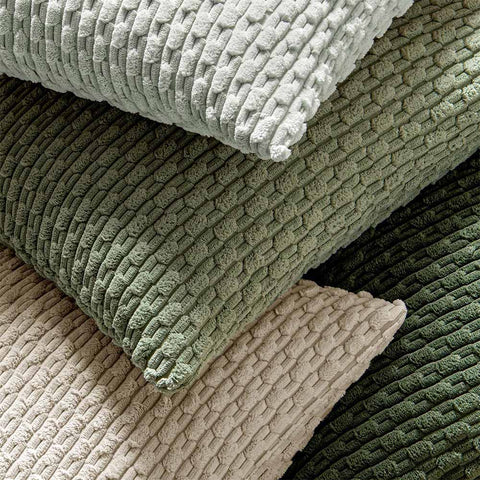MIULEE Corduroy Boho Farmhouse Striped Throw Pillow Covers