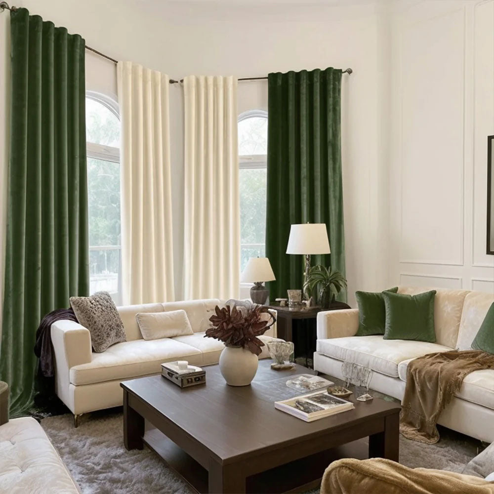 Mira Custom Rod Pocket Velvet Curtains