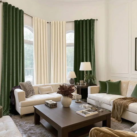 Mira Custom Rod Pocket Velvet Curtains