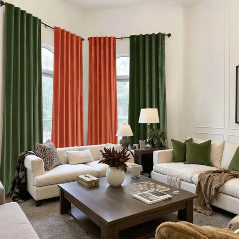 Mira Custom Rod Pocket Velvet Curtains