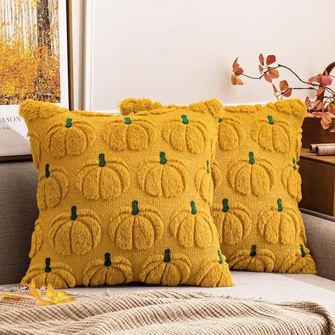 MIULEE Decorative Fall Pumpkin Farmhouse Pillow Covers