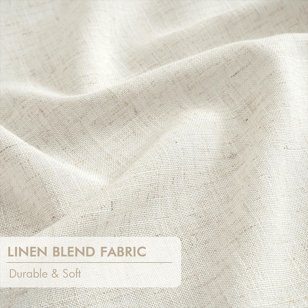 Pinch Pleated 100% Blackout Linen Curtains