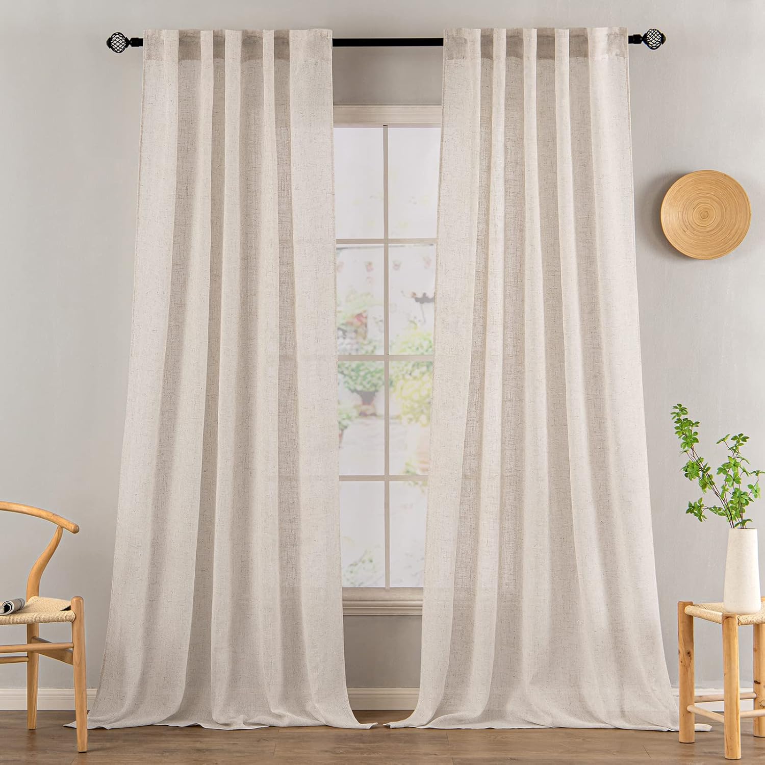 Linen Textured Window Drapes