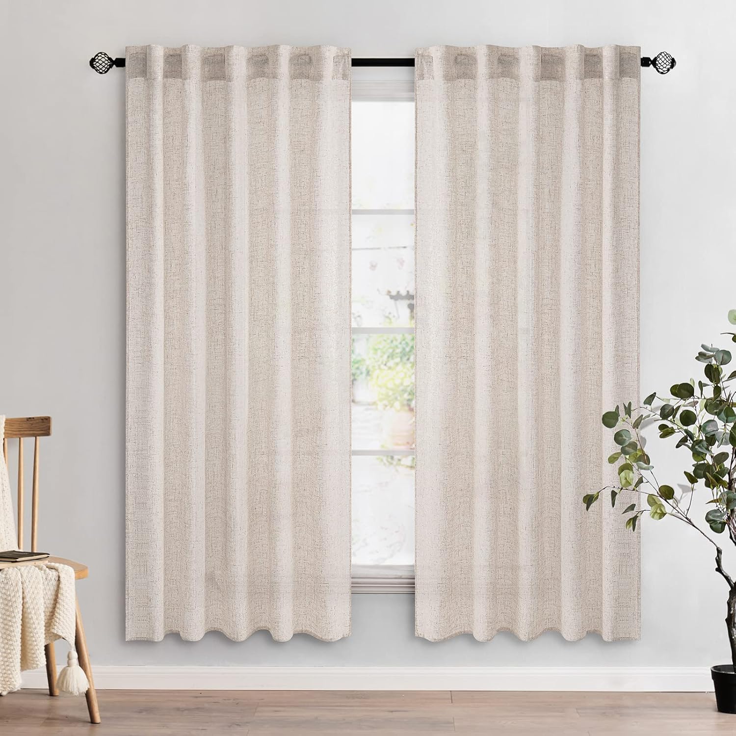 Linen Textured Window Drapes