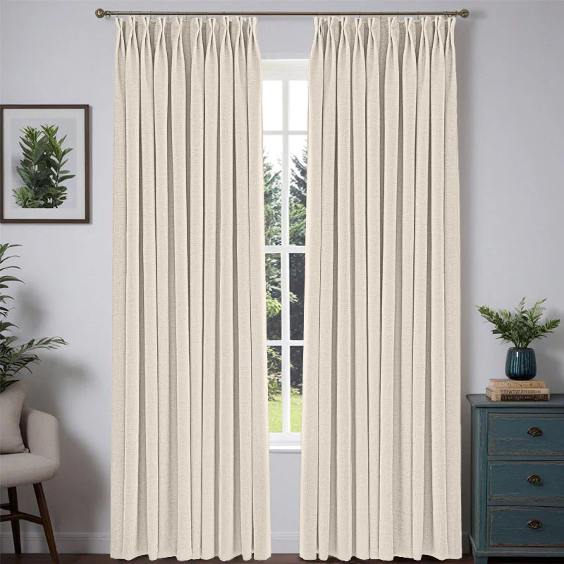 "Nature" Custom Heavyweight Linen Drape - Beige