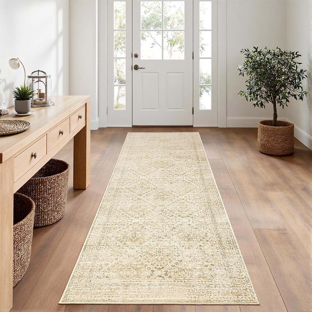 Vintage Washable Low Pile Area Rugs_Neutral_Beige_2_x_6