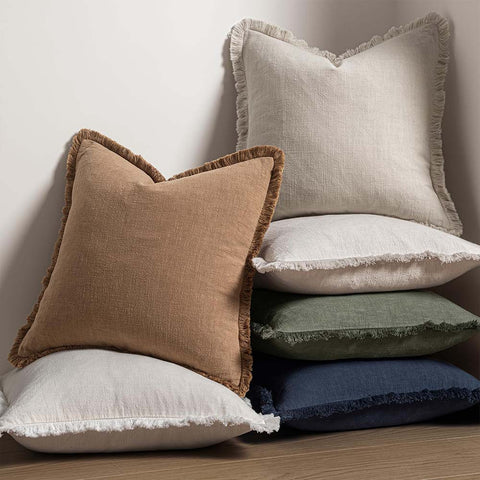 Neutral Linen Boho Pillow Covers
