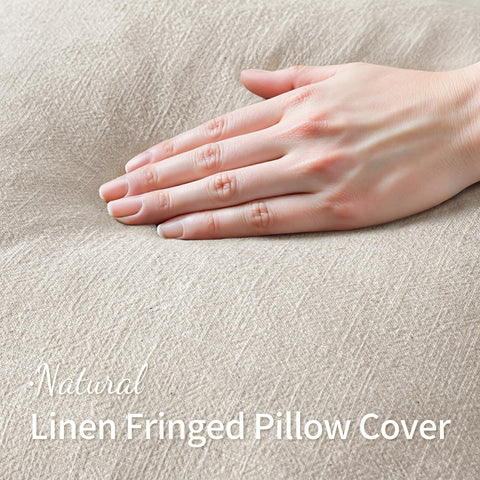 Neutral Linen Boho Pillow Covers
