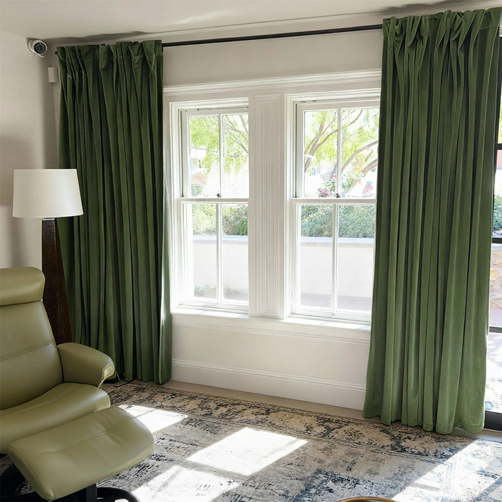 Mira Custom Rod Pocket Velvet Curtains