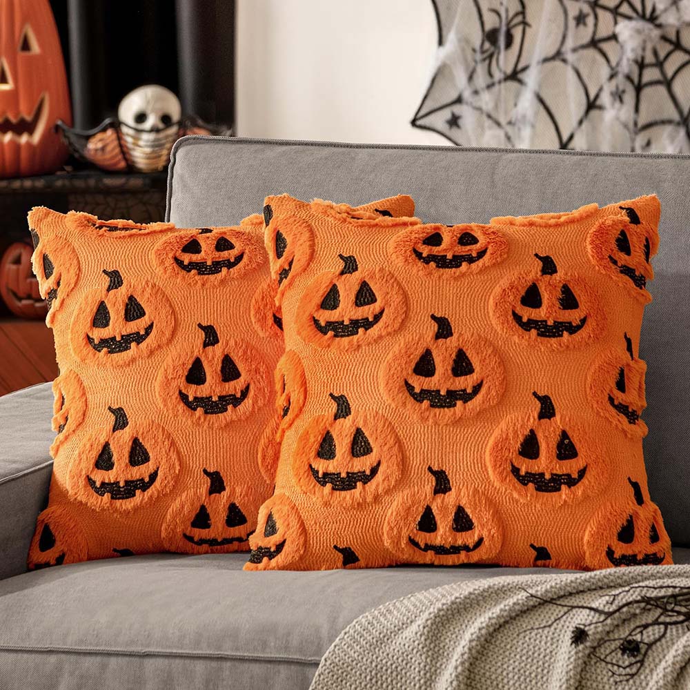 MIULEE Fall Halloween Pumpkin Pattern Pillow Covers