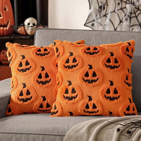 MIULEE Fall Halloween Pumpkin Pattern Pillow Covers