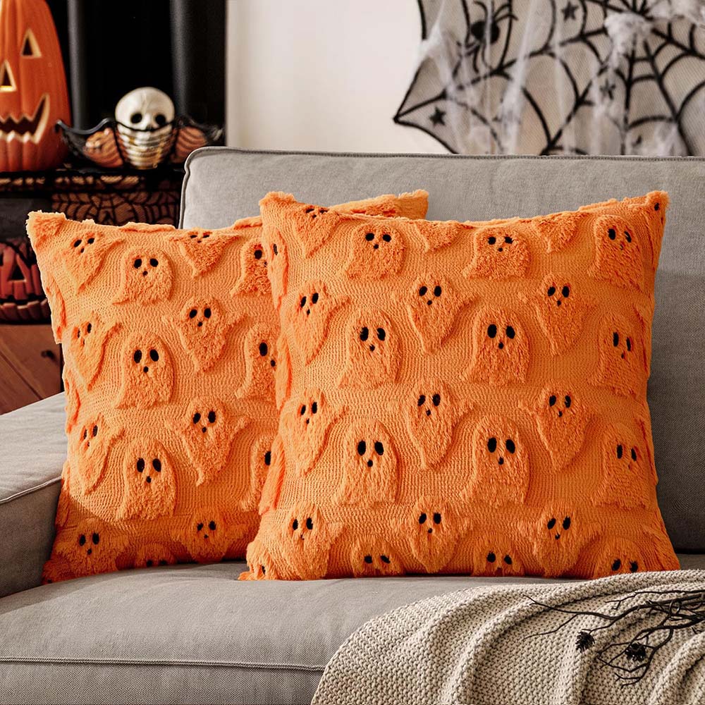 MIULEE Halloween Cute Ghost Spooky Pillow Covers