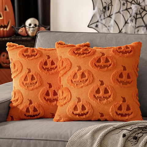 MIULEE Fall Halloween Pumpkin Pattern Pillow Covers