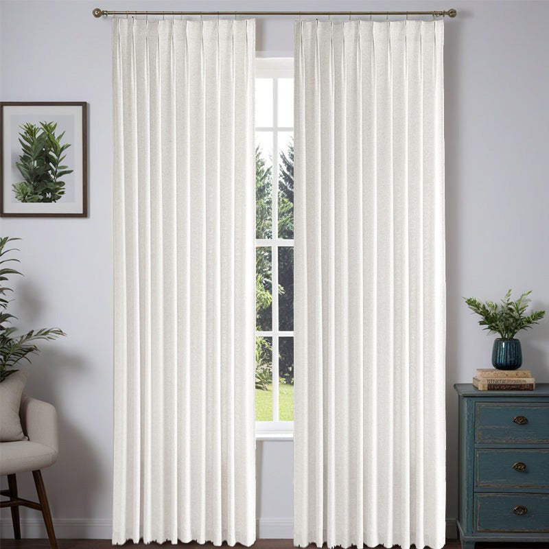 Pure_White Nature Pleated Drape