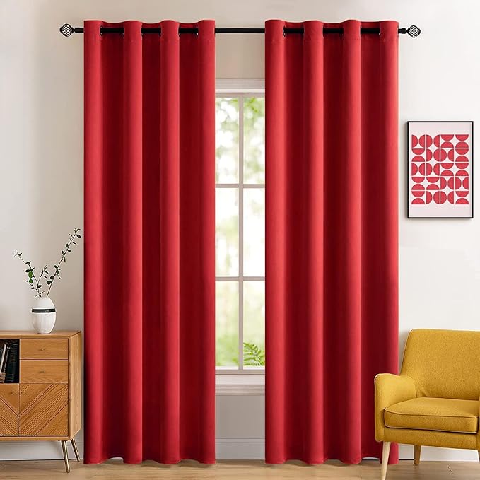 Free Shipping - MIULEE Room Darkening Thermal Insulated Blackout Curtains (2 Panels)