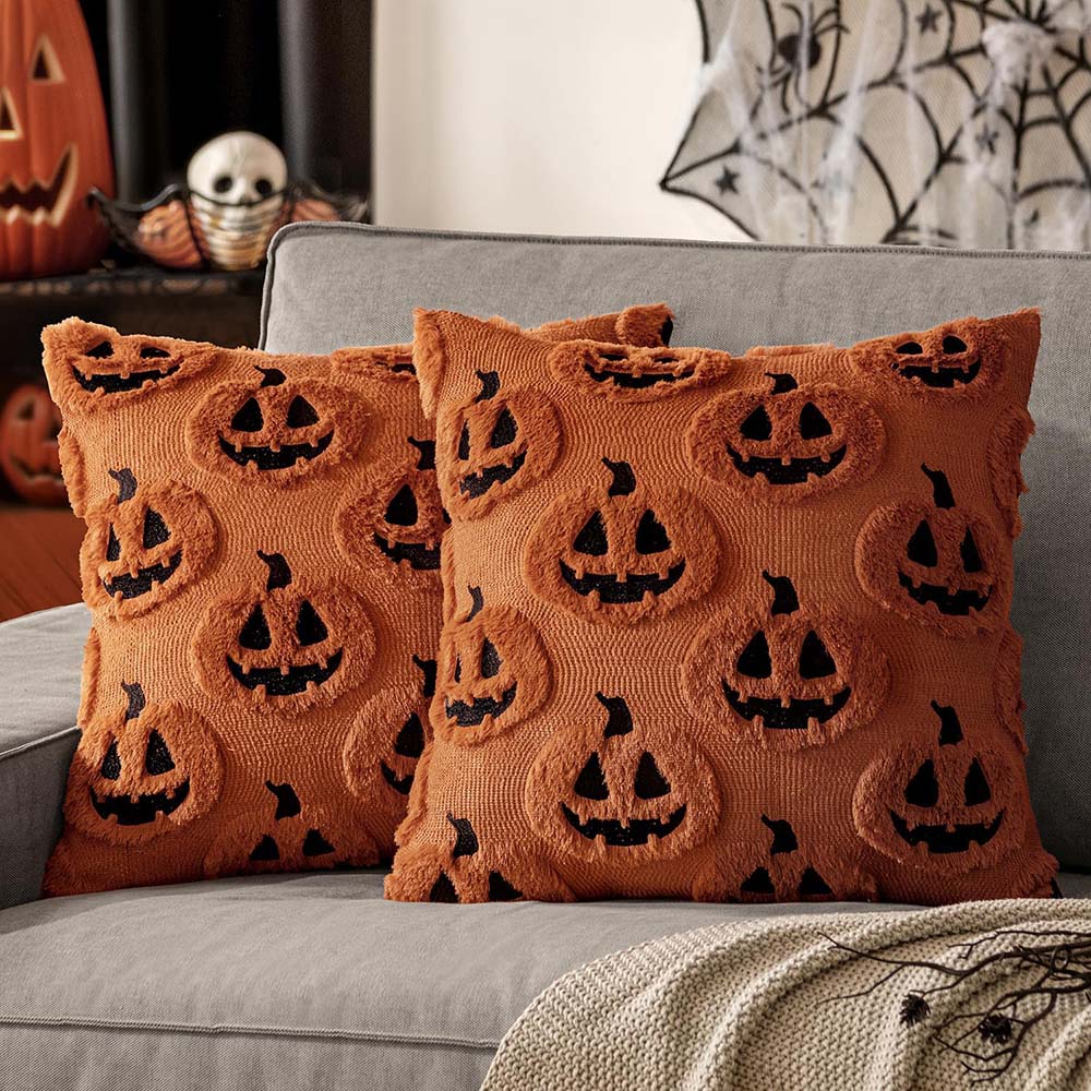 MIULEE Fall Halloween Pumpkin Pattern Pillow Covers