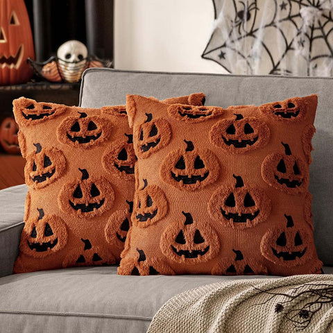 MIULEE Fall Halloween Pumpkin Pattern Pillow Covers
