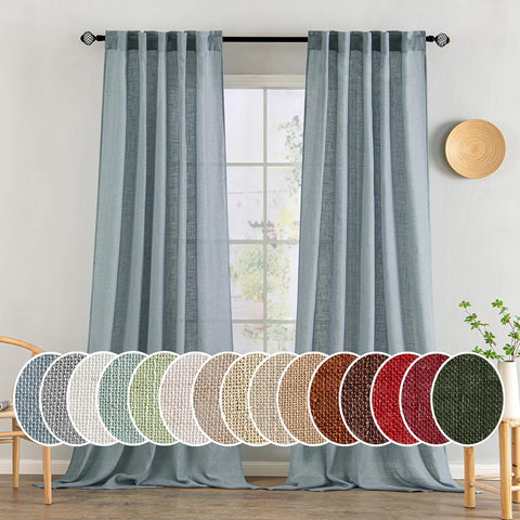 Linen Textured Window Drapes