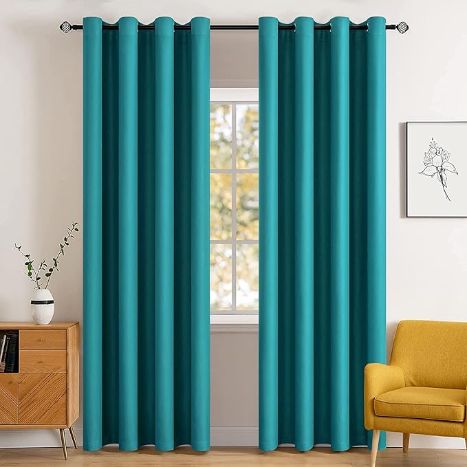 MIULEE Room Darkening Thermal Insulated Blackout Curtains (2 Panels)