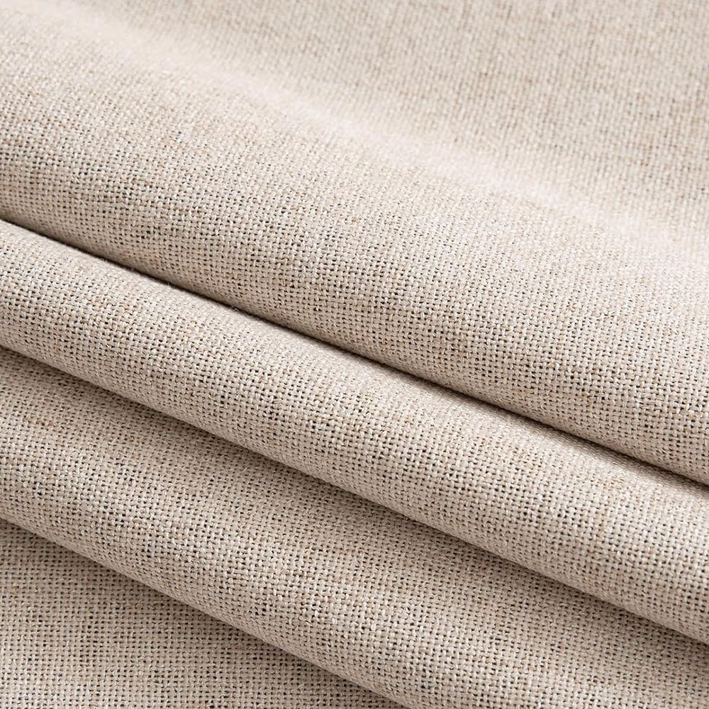 Velle 100% Blackout Linen Textured Curtains - Details