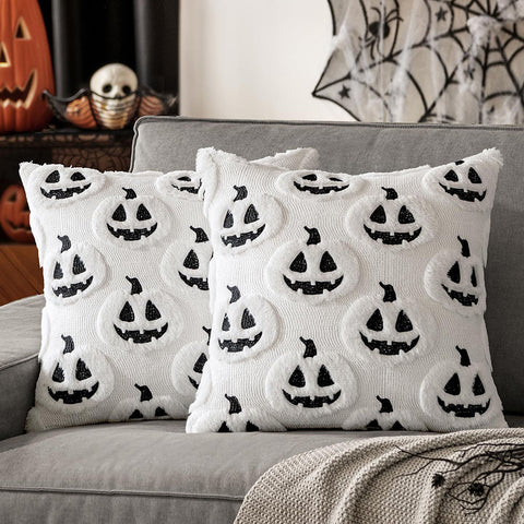 MIULEE Fall Halloween Pumpkin Pattern Pillow Covers
