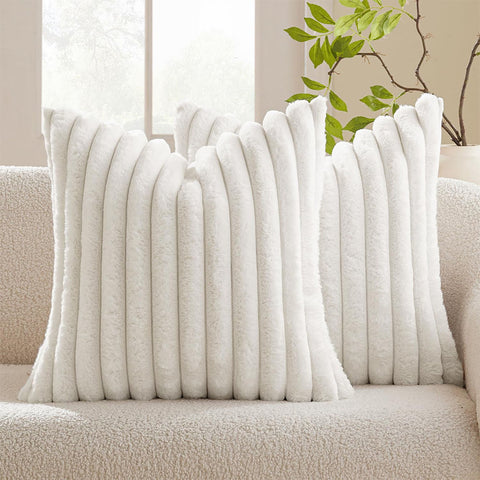 MIULEE Fur Pillow Covers