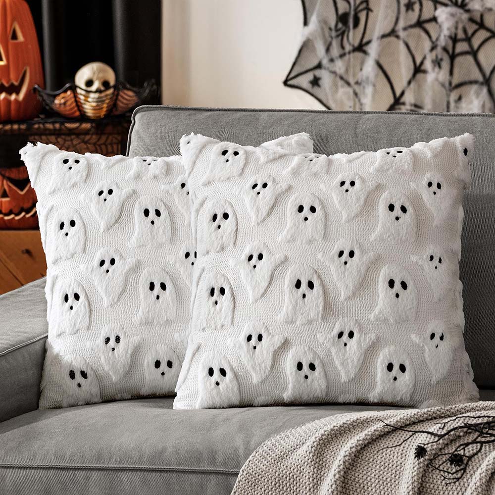 MIULEE Halloween Cute Ghost Spooky Pillow Covers