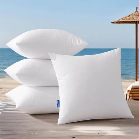 MIULEE 16x16 Outdoor Pillows,Set of 4 Throw Pillows Waterproof,Soft Support Throw Pillow Inserts Decorative Water Resistant Pillows for Patio Furniture and Garden - Miulee