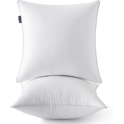MIULEE 18 x 18 Pillow Inserts (Set of 2) - Throw Pillow Inserts with 100% Cotton Covers, Square Sofa Pillow Inserts, Decorative Pillow Inserts - Couch Pillows - Miulee