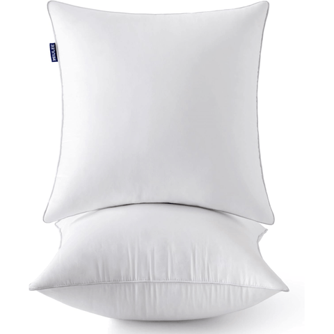 MIULEE 20 x 20 Pillow Inserts (Set of 2) - Throw Pillow Inserts with 100% Cotton Covers, Square Sofa Pillow Inserts, Decorative Pillow Inserts - Couch Pillows - Miulee