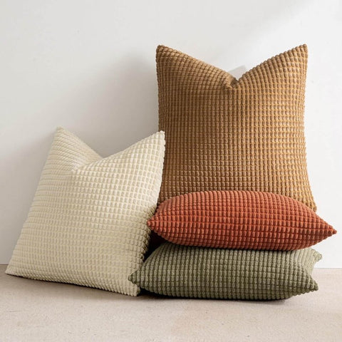 MIULEE Corduroy Decorative Boho Couch Throw Pillow Covers (Pack of 4) - Miulee