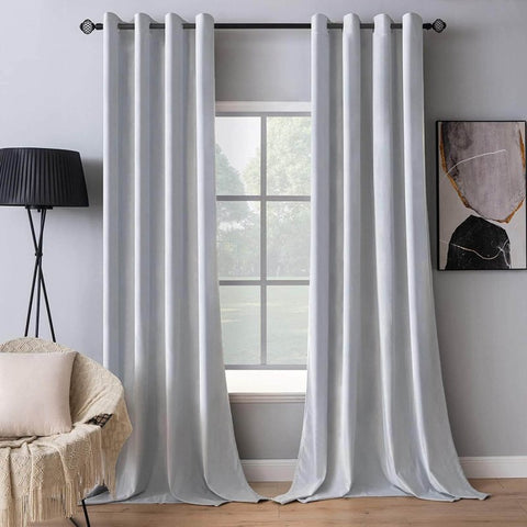 MIULEE Customized Velvet Luxury Blackout Curtains Thermal Insulated (2 Panels) - Grommet - Miulee