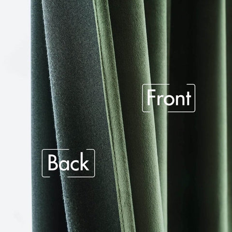 MIULEE Customized Velvet Luxury Blackout Curtains Thermal Insulated (2 Panels) - Grommet - Miulee